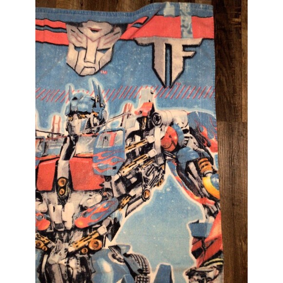 Vintage Transformers Bath Beach Towel Large 29”x53” Optimus Prime Movie - Picture 7 of 16